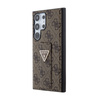 Guess Grip Stand 4G Triangle Strass Logo - Etui Samsung Galaxy S24 Ultra (brązowy) (GUHCS24LPGS4TDW)