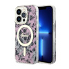 Guess Flower MagSafe - Etui iPhone 14 Pro (Różowy) (GUHMP14LHCFWSP)