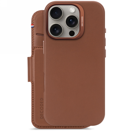 Decoded Leather Detachable Wallet - skórzana obudowa ochronna do iPhone 16 Pro kompatybilna z MagSafe (tan) (D25IPO16PDW5TN)