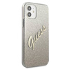 Guess Glitter Gradient Script - Etui iPhone 12 mini (złoty) (GUHCP12SPCUGLSGO)