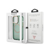 Guess Gold Outline Translucent MagSafe - Etui iPhone 13 Pro (zielony) (GUHMP13LHTCMA)