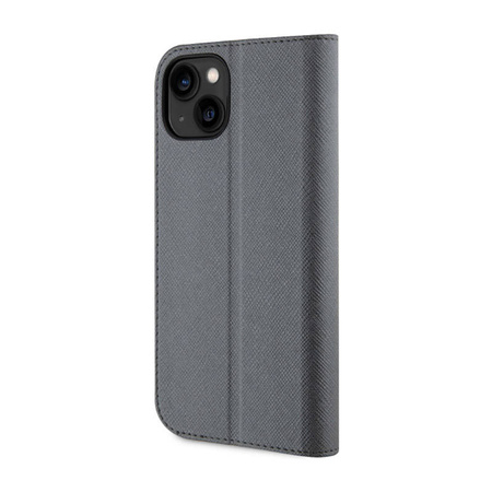 Karl Lagerfeld Booktype NFT Saffiano Karl & Choupette - Etui iPhone 14 (Srebrny) (KLBKP14SSANKCPG)