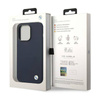 BMW Liquid Silicone Case Metal Logo MagSafe - Etui iPhone 14 Pro Max (granatowy) (BMHMP14XSILNA)