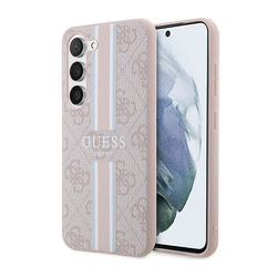 Guess 4G Printed Stripe - Etui Samsung Galaxy S23 (różowy) (GUHCS23SP4RPSP)