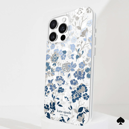 Kate Spade New York Protective Gems MagSafe - Etui iPhone 16 Pro Max (Flowerbed Blue) (KS054464)