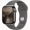 Apple Watch Series 10 GPS + Cellular 42mm Koperta z tytanu w kolorze naturalnym, pasek sportowy w kolorze górskiej szarości - M/L (MWXE3ET/A)