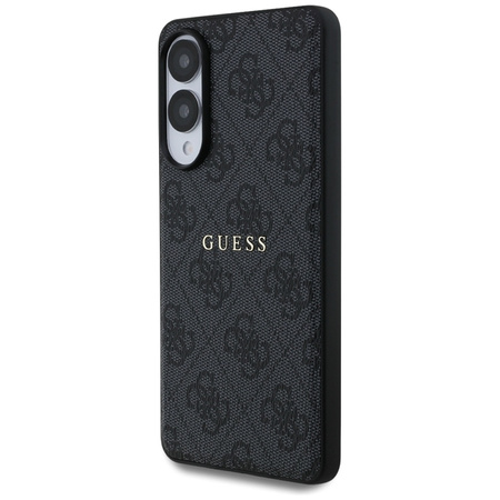 Guess 4G Ring Classic Logo MagSafe - Etui Samsung Galaxy S25 Edge (czarny) (GUHMS25EG4GFRK)