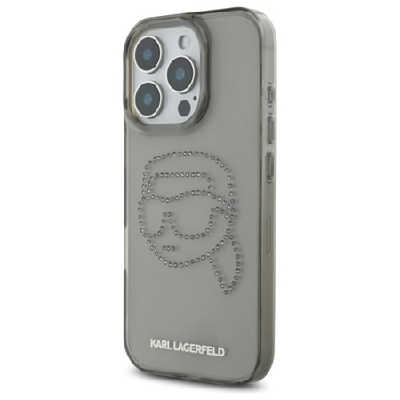 Karl Lagerfeld IML Rhinestones Karl Head - Etui do iPhone 16 Pro Max (czarny) (KLHCP16XHKHDCELK)
