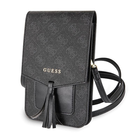 Guess 4G Uptown Wallet Phone Bag - Torba z przegrodą na smartfona (czarny) (GUWBSQGBK)