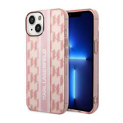 Karl Lagerfeld Mono Vertical Stripe - Etui iPhone 14 Plus (różowy) (KLHCP14MHKLSPCP)