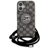 Karl Lagerfeld IML Crossbody Monogram Karl & Choupette Head MagSafe - Etui iPhone 16 (czarny) (KLHMP16SHCKCKLCK)