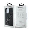 Karl Lagerfeld 3D Rubber Bicolor Signature - Etui iPhone 16 Pro (czarny) (KLHCP16L3DRKSDLK)