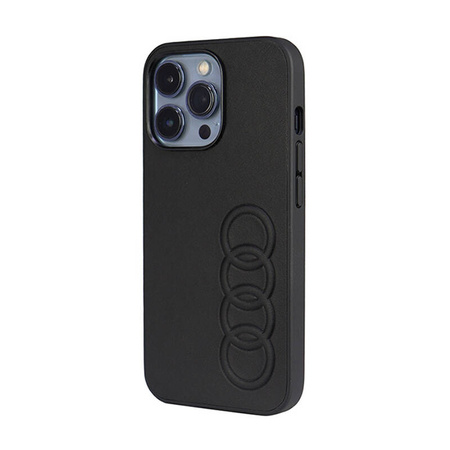 Audi Synthetic Leather - Etui iPhone 13 Pro (Czarny) (AU-TPUPCIP13P-TT/D1-BK)