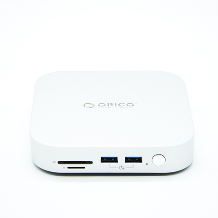 Orico Stacja dokująca do MacMini M4, USB-C 10 Gbps, z obudową M.2 NVMe/NGFF, metalowa (M49P-EU-SV-BP)