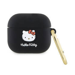 Hello Kitty Silicone 3D Kitty Head - Etui AirPods 3 (czarny) (HKA33DKHSK)