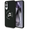 Karl Lagerfeld Silicone Double Heads And Circle MagSafe - Etui Samsung Galaxy S25 Edge (czarny) (KLHMS25ESKCHTCK)