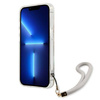 Guess Flower Cord - Etui ze smyczką iPhone 13 mini (Purple) (GUHCP13SHFLSU)