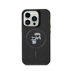 Karl Lagerfeld Karl & Choupette Glitter Magsafe - Etui iPhone 15 Pro (czarny) (KLHMP15LHGKCNOK)