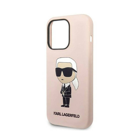 Karl Lagerfeld Silicone NFT Ikonik - Etui iPhone 14 Pro (różowy) (KLHCP14LSNIKBCP)