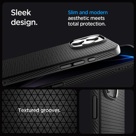 Spigen Liquid Air T Mag MagSafe - Etui do iPhone 16 Pro Max (Matte Black) (ACS09114)