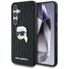 Karl Lagerfeld Leather Monogram Pin Logo Karl Head - Etui Samsung Galaxy S25 (czarny) (KLHCS25SPGKLKIPK)