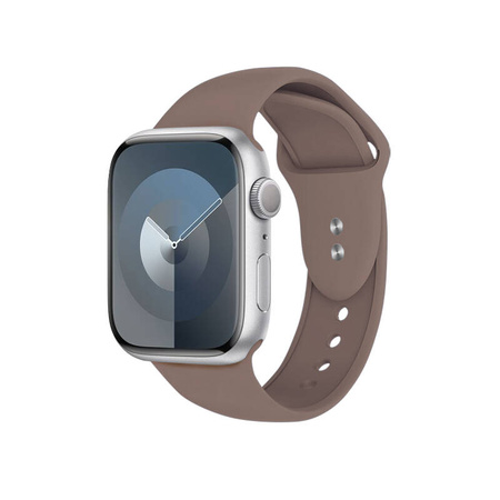 Crong Liquid - Pasek do Apple Watch 44/45/46/49 mm (brązowy) (CRG-44LQB-BRW)