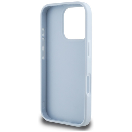 Guess Grained Big 4G Logo Small Classic Logo - Etui do iPhone 16 Pro Max (niebieski) (GUHCP16XPGT4MBB)