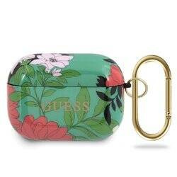 Guess Flower Collection N1 - Etui Airpods Pro (Green) (GUACAPTPUBKFL01)