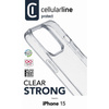 Cellularline Clear Strong - Etui iPhone 15 z ochroną antybakteryjną (przezroczysty) (CLEARDUOIPH15T)