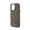 Guess 4G Metal Gold Logo - Etui iPhone 15 Pro Max (brązowy) (GUHCP15XG4GFBR)