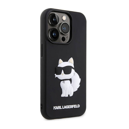 Karl Lagerfeld 3D Rubber NFT Choupette - Etui iPhone 14 Pro (Czarny) (KLHCP14L3DRKHNK)