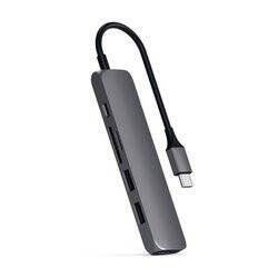 Satechi Aluminum Adapter V2 Hub z USB-C na HDMI, 2 x USB 3.0, USB-C PD, SD, microSD - Gwiezdna szarość (ST-SCMA2M)