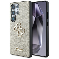 Guess Fixed Glitter Big 4G Metal Logo - Etui do Samsung Galaxy S25 Ultra (złoty) (GUHCS25LHG4SGD)