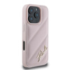 Karl Lagerfeld Quilted Signature - Etui iPhone 16 Pro (różowy) (KLHCP16LPQDSMGP)