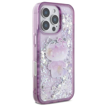 Hello Kitty Liquid Glitter 50TH Anniversary Party - Etui iPhone 16 Pro Max (fioletowy) (HKHCP16XL50PPU)