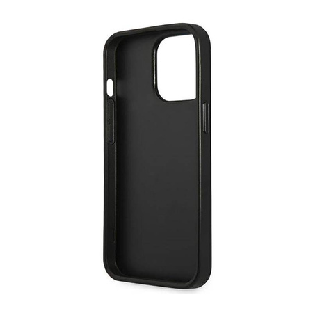 Guess Saffiano Triangle Logo Case – Etui iPhone 14 Pro (czarny) (GUHCP14LPSATLK)