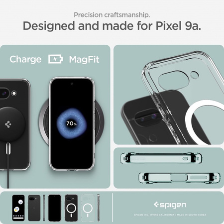 Spigen Ultra Hybrid Mag MagSafe - Etui do Google Pixel 9a (Biały) (ACS09043)
