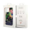 Guess Liquid Glitter Flower – Etui iPhone 14 (niebieski) (GUHCP14SLFLSB)