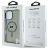 Karl Lagerfeld IML Metal Choupette Head MagSafe - Etui iPhone 16 Pro (czarny) (KLHMP16LHLSCHK)