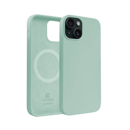 Crong Color Cover Magnetic - Etui iPhone 15 MagSafe (miętowy) (CRGCOLRMIP1561LGRN)