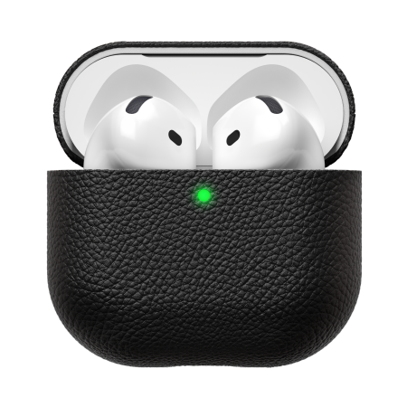 KeyBudz Artisan Series Leather Case - skórzane etui ochronne do AirPods 4 gen.(black) (AP4_S3_BLK)