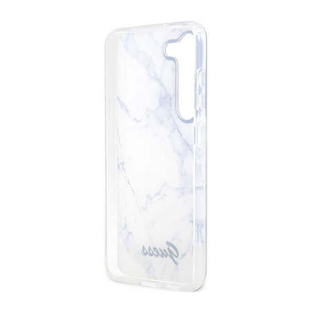 Guess Marble Collection - Etui Samsung Galaxy S23+ (biały) (GUHCS23MPCUMAH)