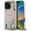 Guess Grained Printed Flower Pattern MagSafe - Etui do iPhone 16 Pro Max (różowy) (GUHMP16XPGNMPLMP)