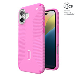 Speck Presidio2 Grip ClickLock & MagSafe - Etui iPhone 16 Plus (True Pink / Shocking Pink / White) (150713-3249)