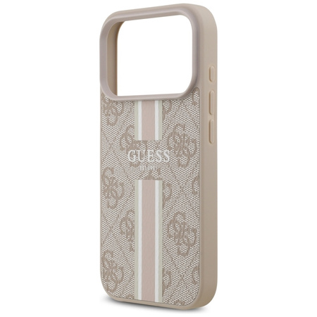 Guess 4G Printed Stripes MagSafe - Etui iPhone 17 Pro (różowy) (GUHMP17LP4RPSP)