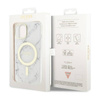 Guess Marble MagSafe - Etui iPhone 14 Plus (Biały) (GUHMP14MPCUMAH)