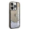 Karl Lagerfeld Liquid Glitter Translucent Elongated Logo Case – Etui iPhone 14 Pro (czarny) (KLHCP14LLCKVK)