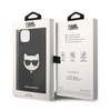 Karl Lagerfeld Saffiano Choupette Head Patch Case - Etui iPhone 14 Plus (czarny) (KLHCP14MSAPCHK)