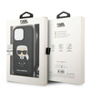 Karl Lagerfeld Monogram Leather Patch and Cord Iconik - Etui iPhone 13 Pro (KLHCP13LCMNIPK)