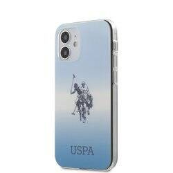 US Polo Assn Dh & Logo Gradient - Etui iPhone 12 Mini (niebieski) (USHCP12SPCDGBL)